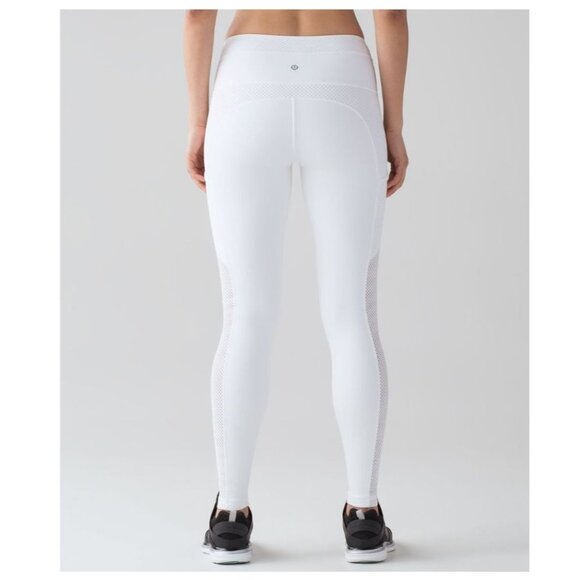 Lululemon Keep Score Tight 28" White Mesh Ventilation Legging *No size tag 8/10? - Picture 6 of 13